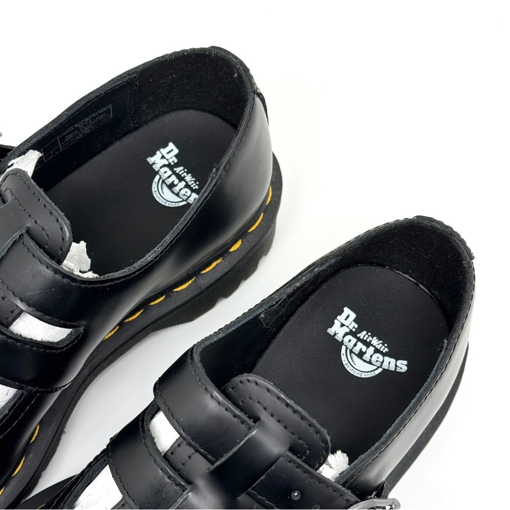 Dr. Martens 8065 II Core Bex Platform Mary Janes Black Smooth Leather Size 7 - Picture 5 of 12